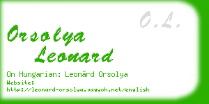 orsolya leonard business card